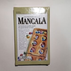 NEW Solid Wood Folding Mancala Game Board